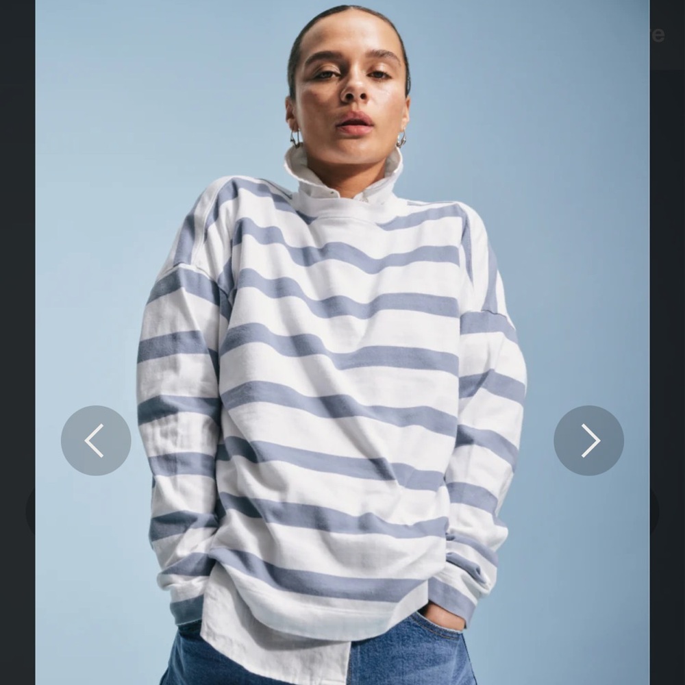 AYR The Early Mornings Tee Overcast Stripe XL